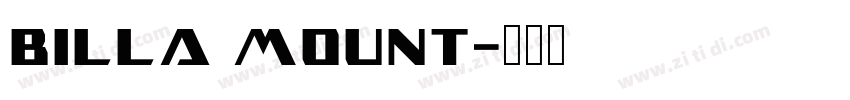 billa mount字体转换